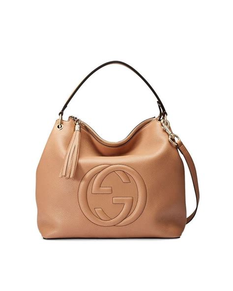 Gucci Brown Soho Large Leather Cellarius Bag, Camelia